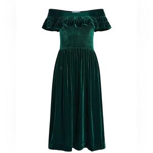 Hill House Home Green Velvet Akilah Nap Dress Never Worn